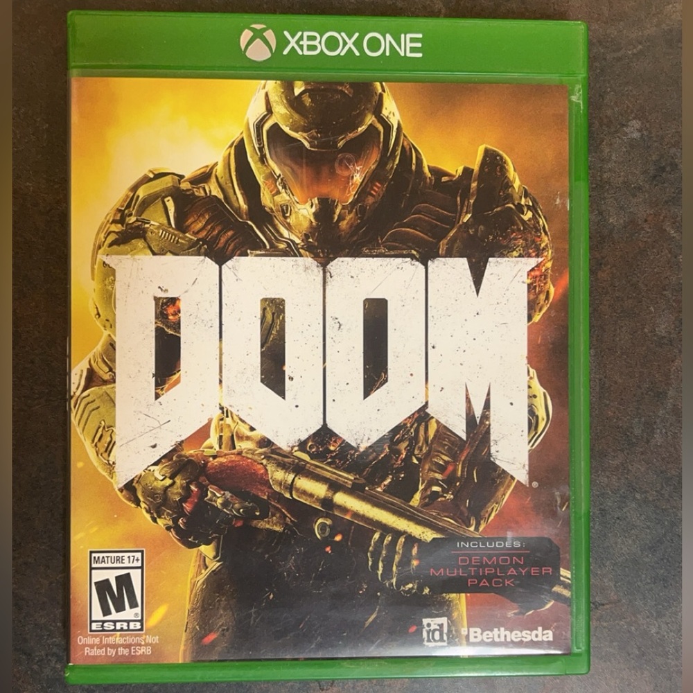 Doom Microsoft Xbox One Includes Demon Multiplayer Pack With Manual